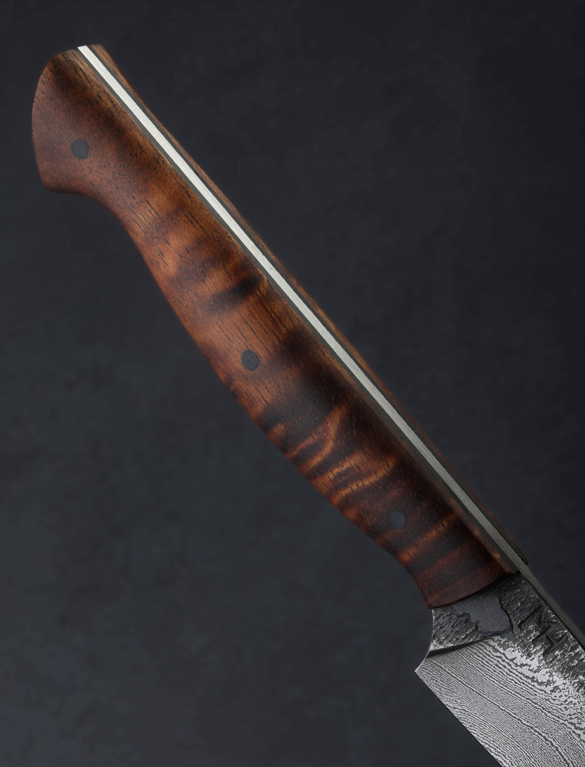 Martin Huber - Austria Utility & Petty Curly Koa Damascus Kitchen Helper