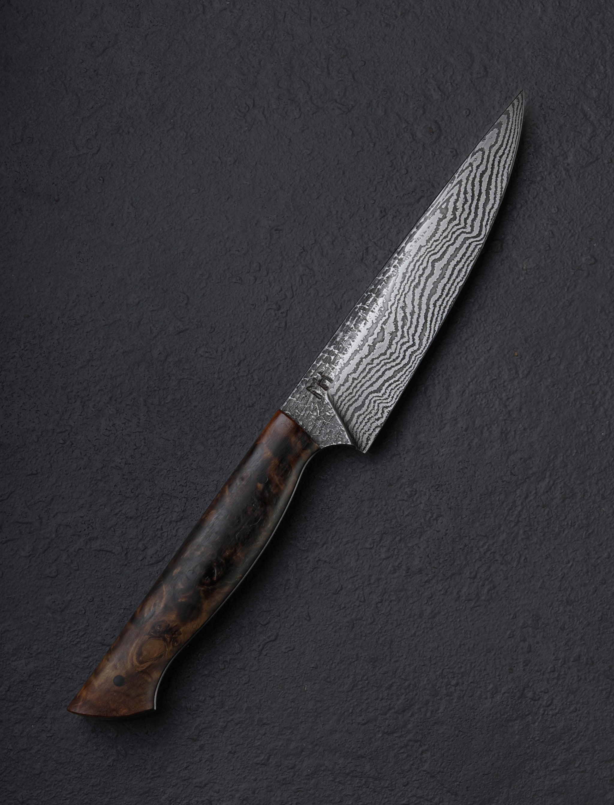 Martin Huber - Austria Utility & Petty Poplar Burl Damascus Kitchen Helper