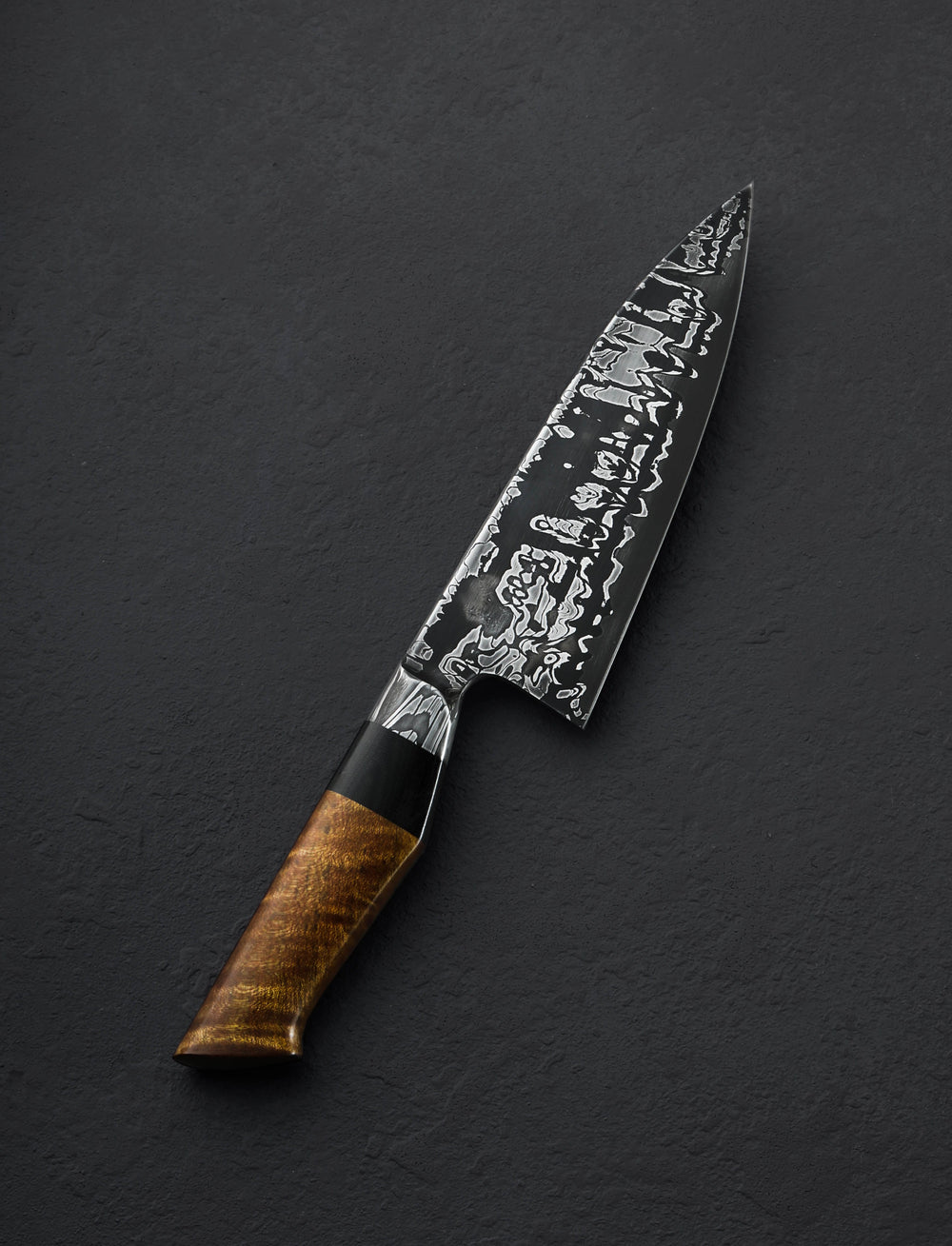 Nick Anger - Vermont Utility & Petty Damascus Drip Petty 162mm