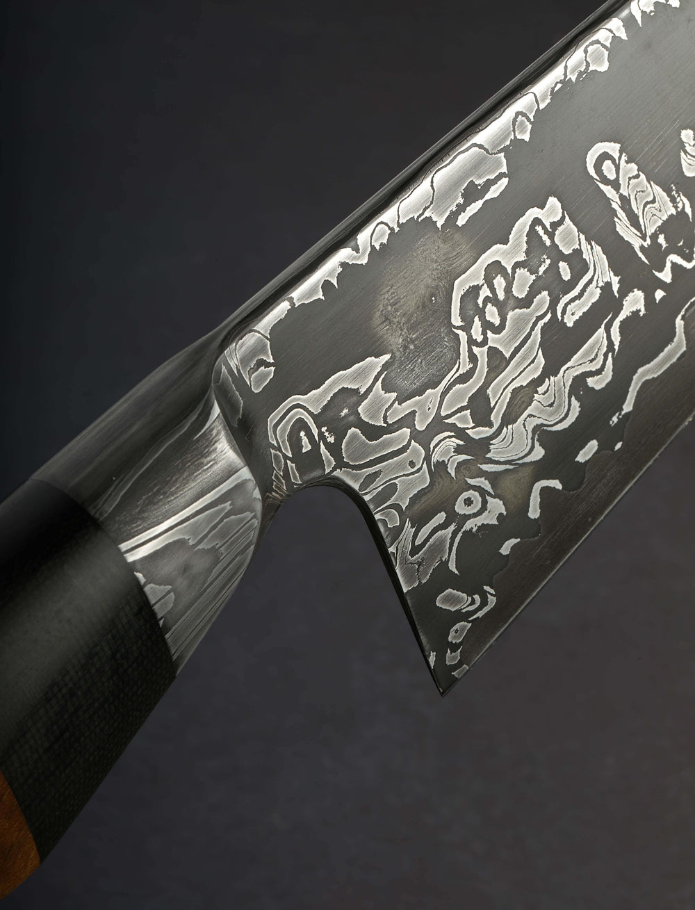 Nick Anger - Vermont Utility & Petty Damascus Drip Petty 162mm